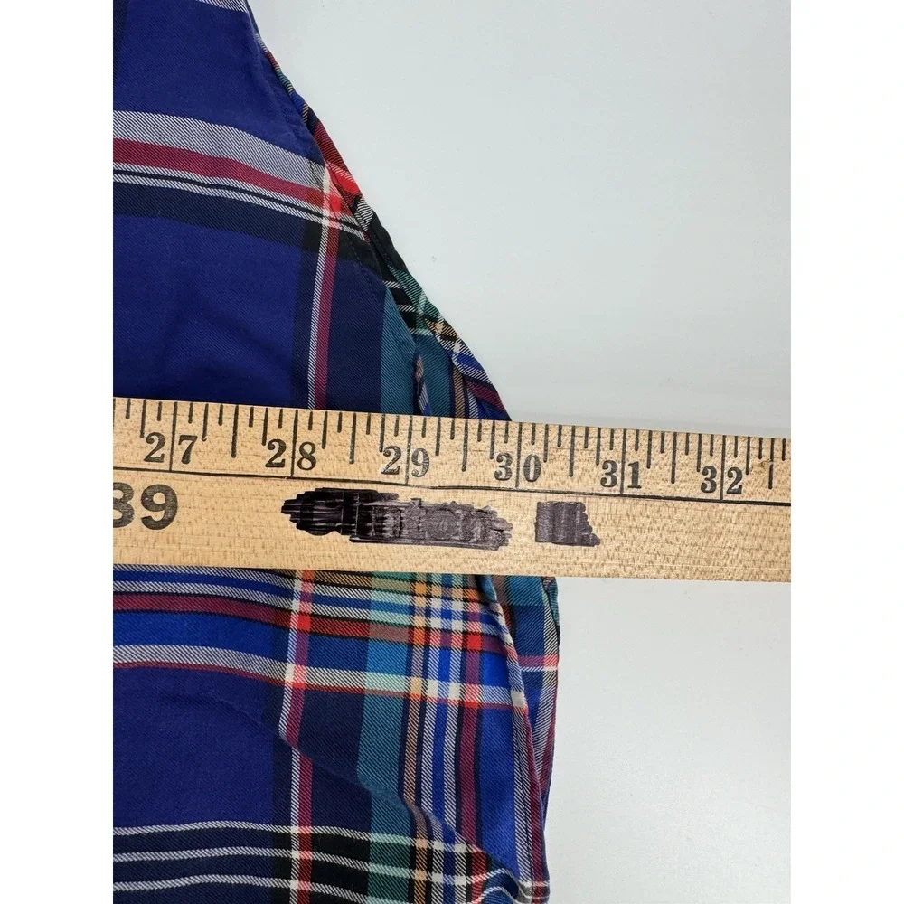 Ralph Lauren‎ Vintage Blake Plaid Flannel Cotton Button Down Men's Shirt XL